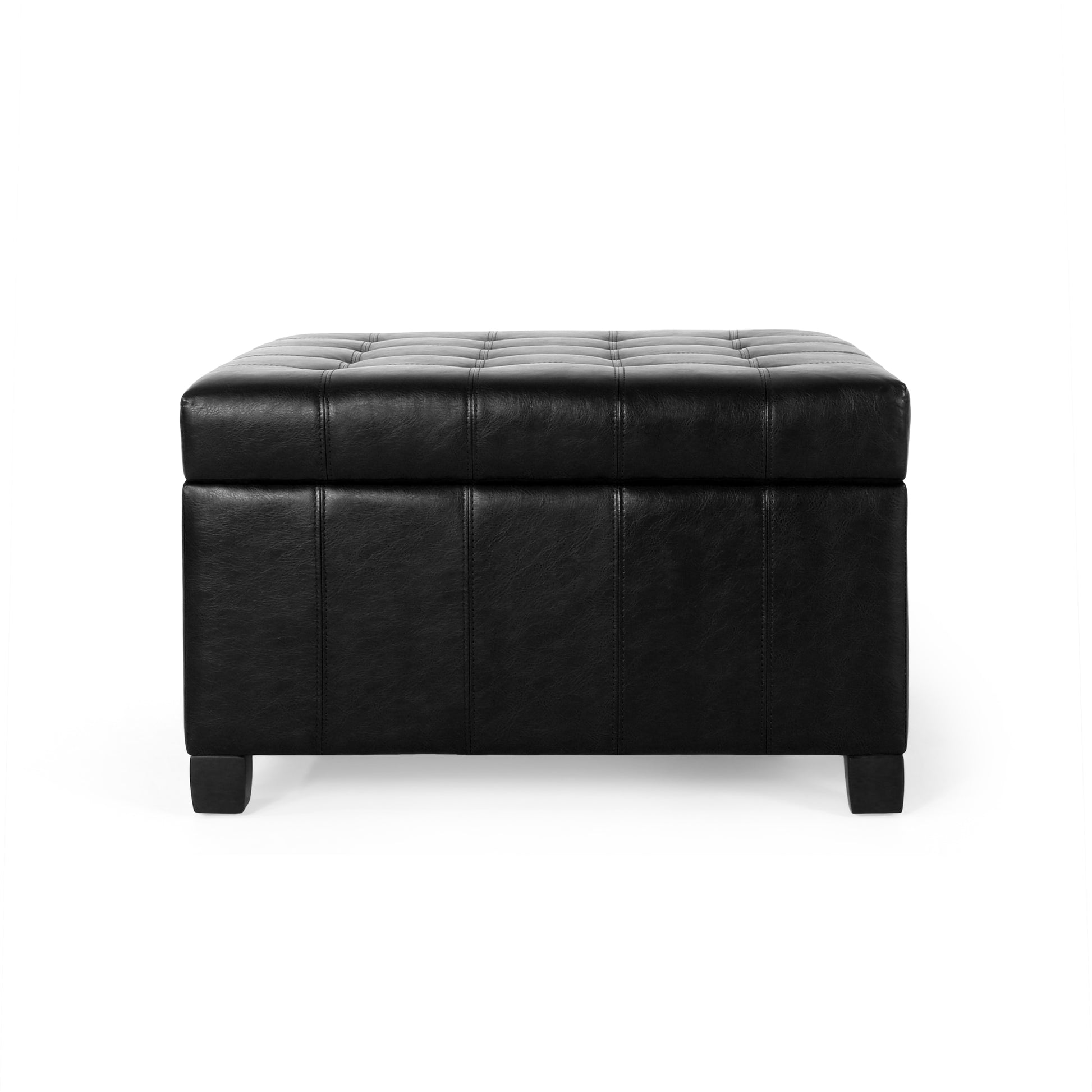 Isabella Ottoman Black Pu