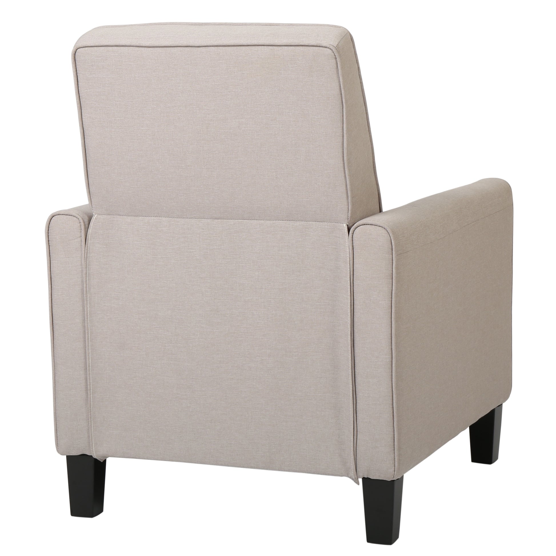 Recliner Push Back Chair For Elegant Home D Cor Beige Beige Polyester