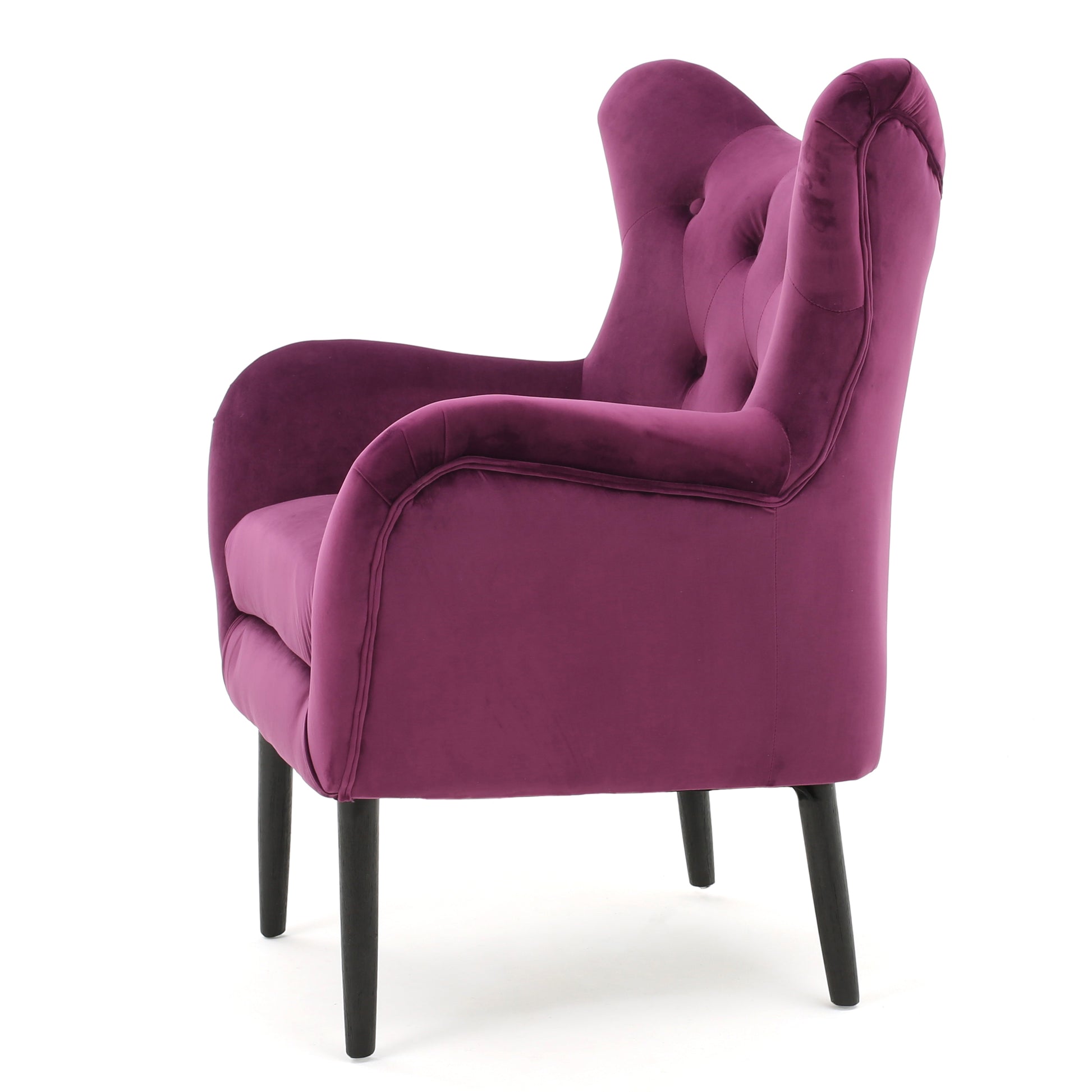 Arm Chair Fuchsia Velvet