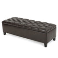 Glouster Storage Ottoman V2 Brown Pu