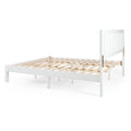 Queen Bed White Acacia Wood