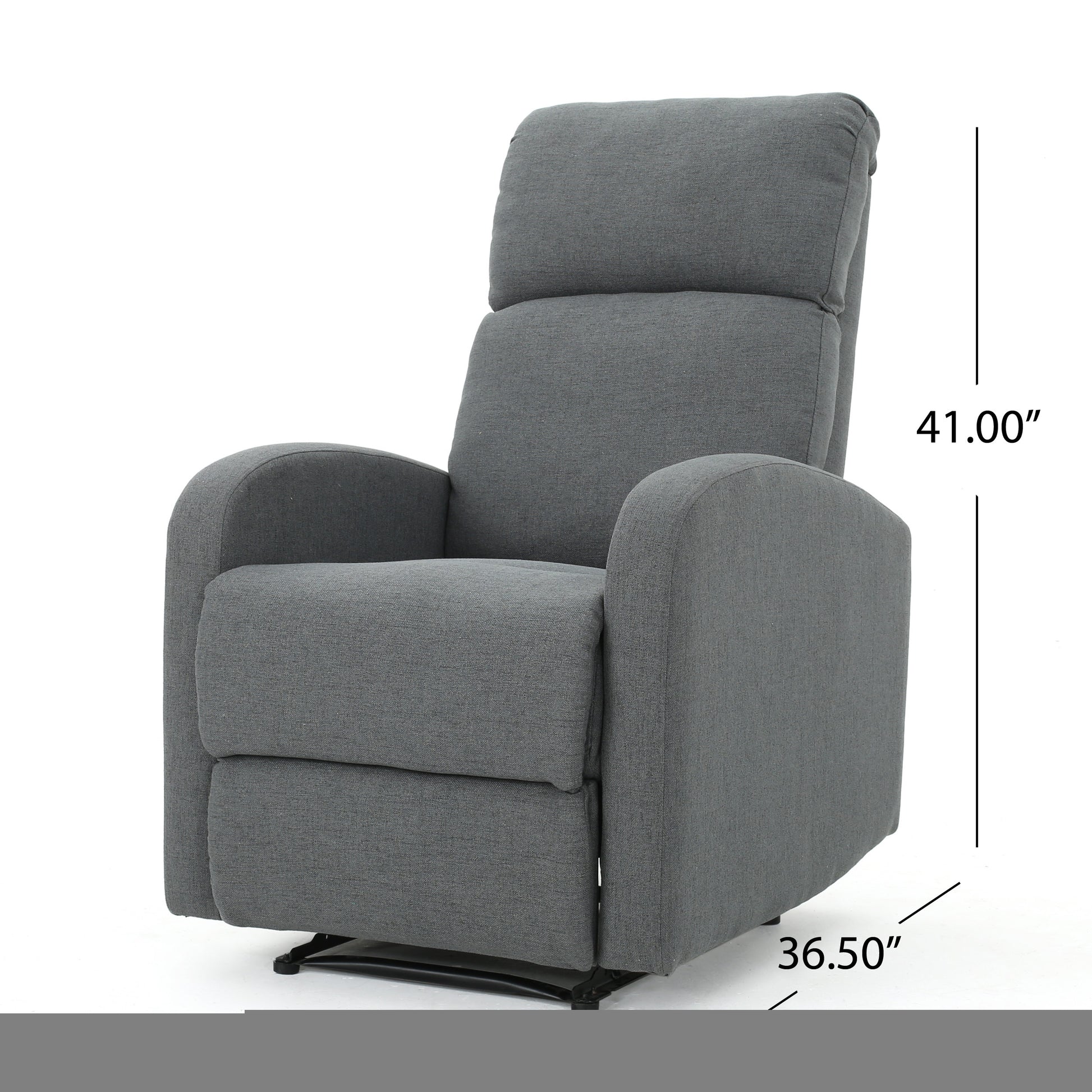 25.5" Wide Manual Standard Recliner Grey Polyester