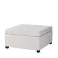 Carlsbad Storage Ottoman Light Grey Fabric