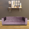 Velvet Sofa For Living Room, Modern 3 Seater Sofas Couches For Bedroom, Office, And Apartment With Solid Wood Frame Lavender Lavender Wood Foam Velvet