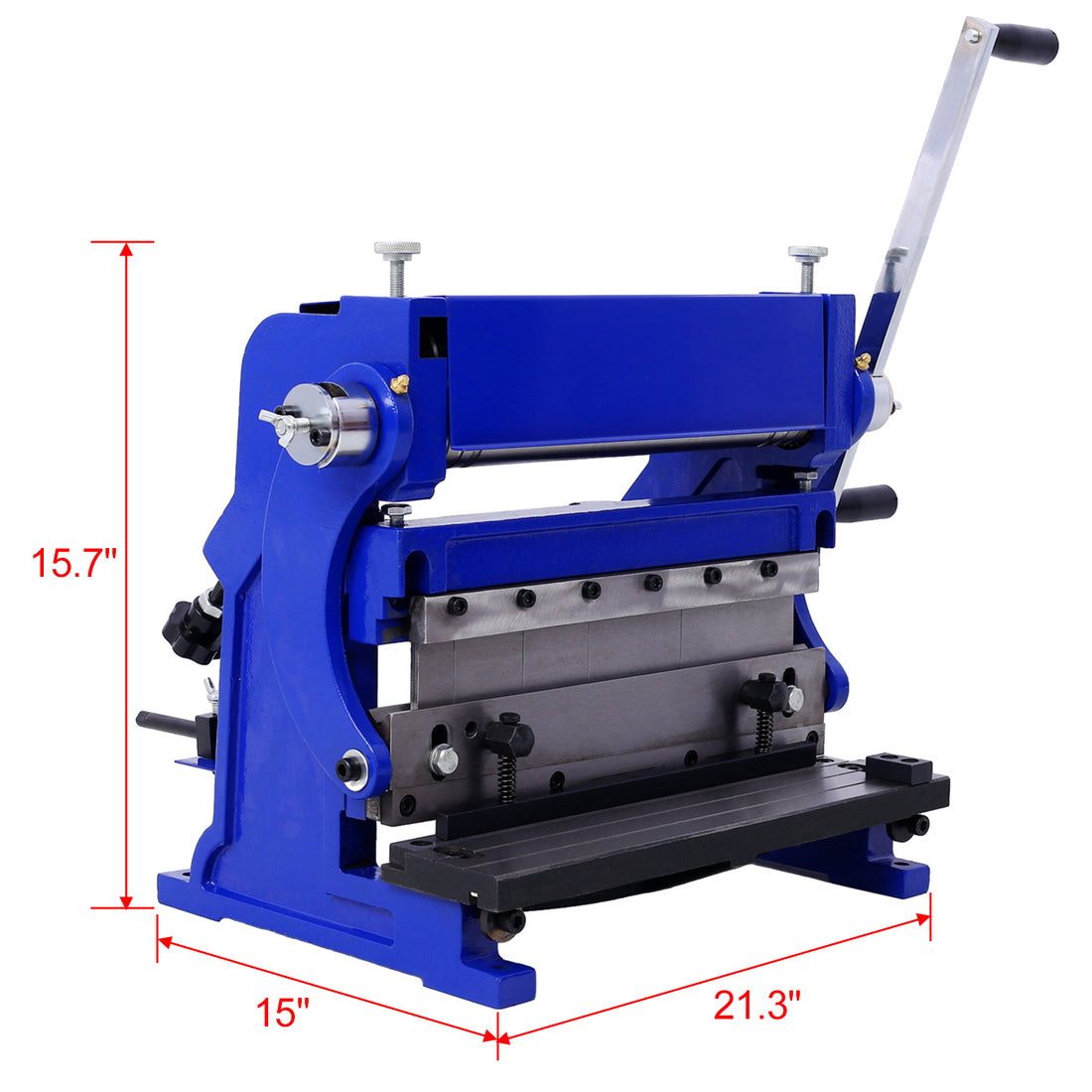 Sheet Metal Brake 3 In 1 12 Inch,Shear Press Brake 20 Gauge Capacity,Combination Sheet Metal Machine Solid Construction,Shears And Slip Roll Machine For Shear Bending Rolling Blue Metal