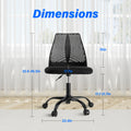 Ergonomic Office And Home Chair With Supportive Cushioning, Black Black Nylon Mesh Plastic