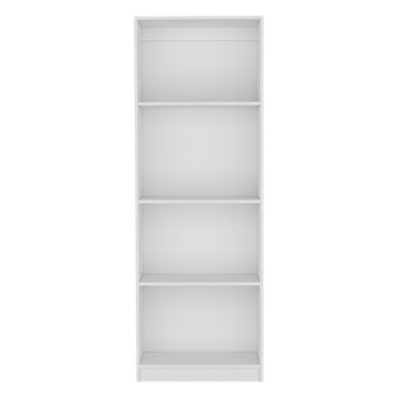 Bookcase Benzoni, Office, White White Particle Board Engineered Wood