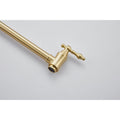 Wall Mount Folding Kitchen Pot Filler Faucet Brushed Gold Brass