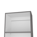 Bookcase Xs Benzoni, Office, Matt Gray White Multicolor Particle Board Engineered Wood