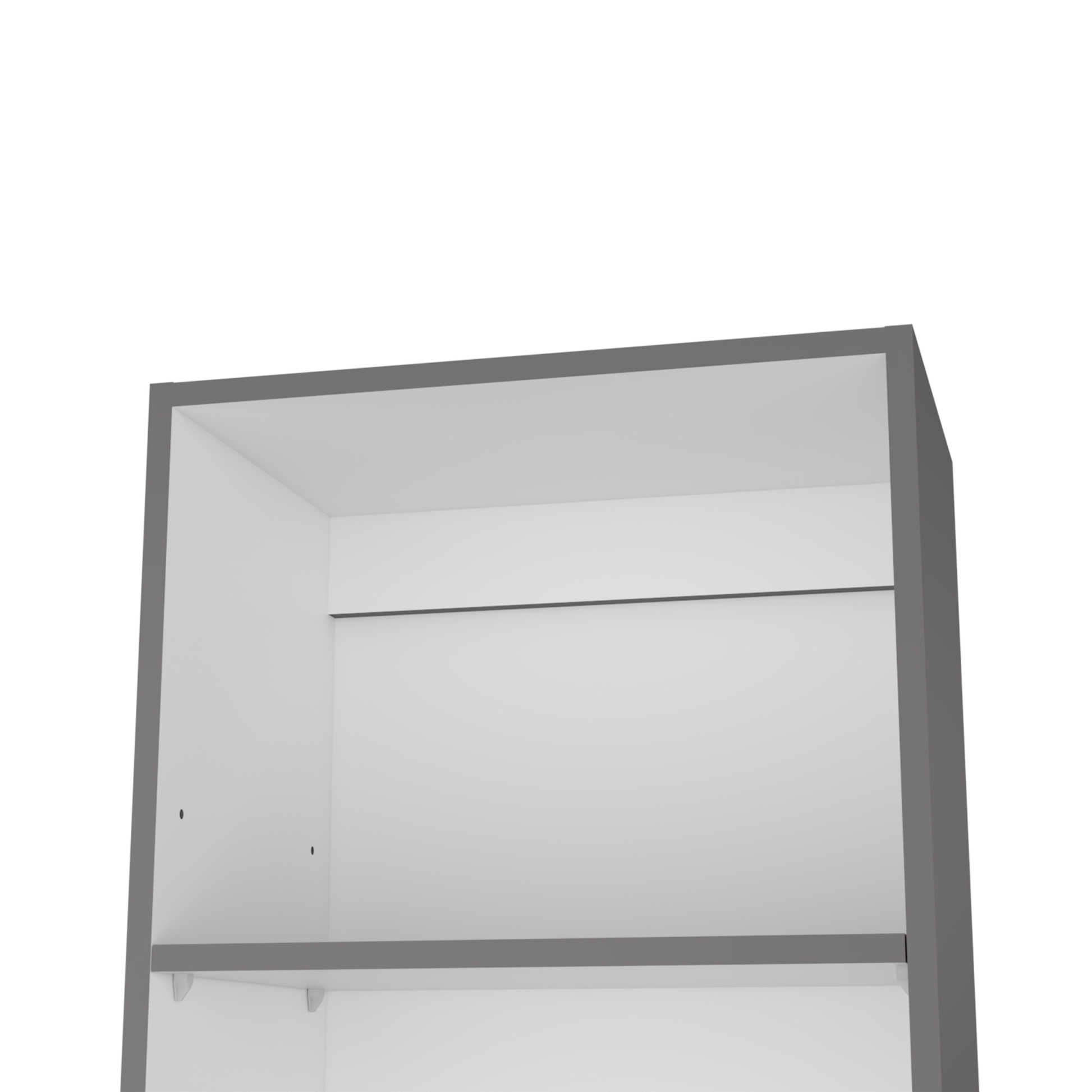 Bookcase Xs Benzoni, Office, Matt Gray White Multicolor Particle Board Engineered Wood