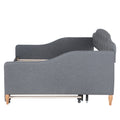 Full Size Vintage Upholstery Daybed With Trundle,Gray Gray Upholstered