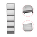 Bookcase Xs Benzoni, Office, Matt Gray White Multicolor Particle Board Engineered Wood