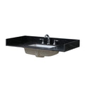 Sintered Stonebathroom Vanity Top Black Gold Side Splash Black Sintered Stone