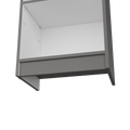 Bookcase Xs Benzoni, Office, Matt Gray White Multicolor Particle Board Engineered Wood