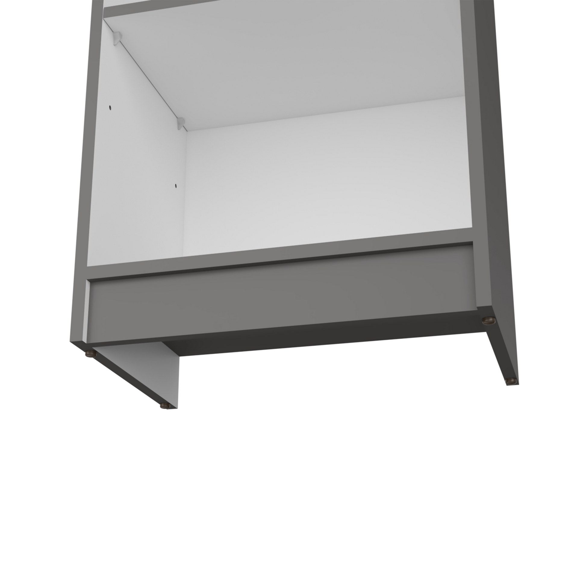 Bookcase Xs Benzoni, Office, Matt Gray White Multicolor Particle Board Engineered Wood