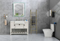 Bathroom Led Mirror Is Multi Functional And Each Function Is Controlled By A Smart Touch Button. White Aluminium