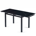 Black Ceramic Modern Rectangular Expandable Dining Room Table For Space Saving Kitchen Small Space Table Leg Black Dining Room Modern Square Ceramic