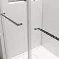 43 48 In. W X 76 In. H Sliding Frameless Soft Close Shower Door With Premium 3 8 Inch 10Mm Thick Tampered Glass In Chrome 23D02 48C Chrome Stainless Steel