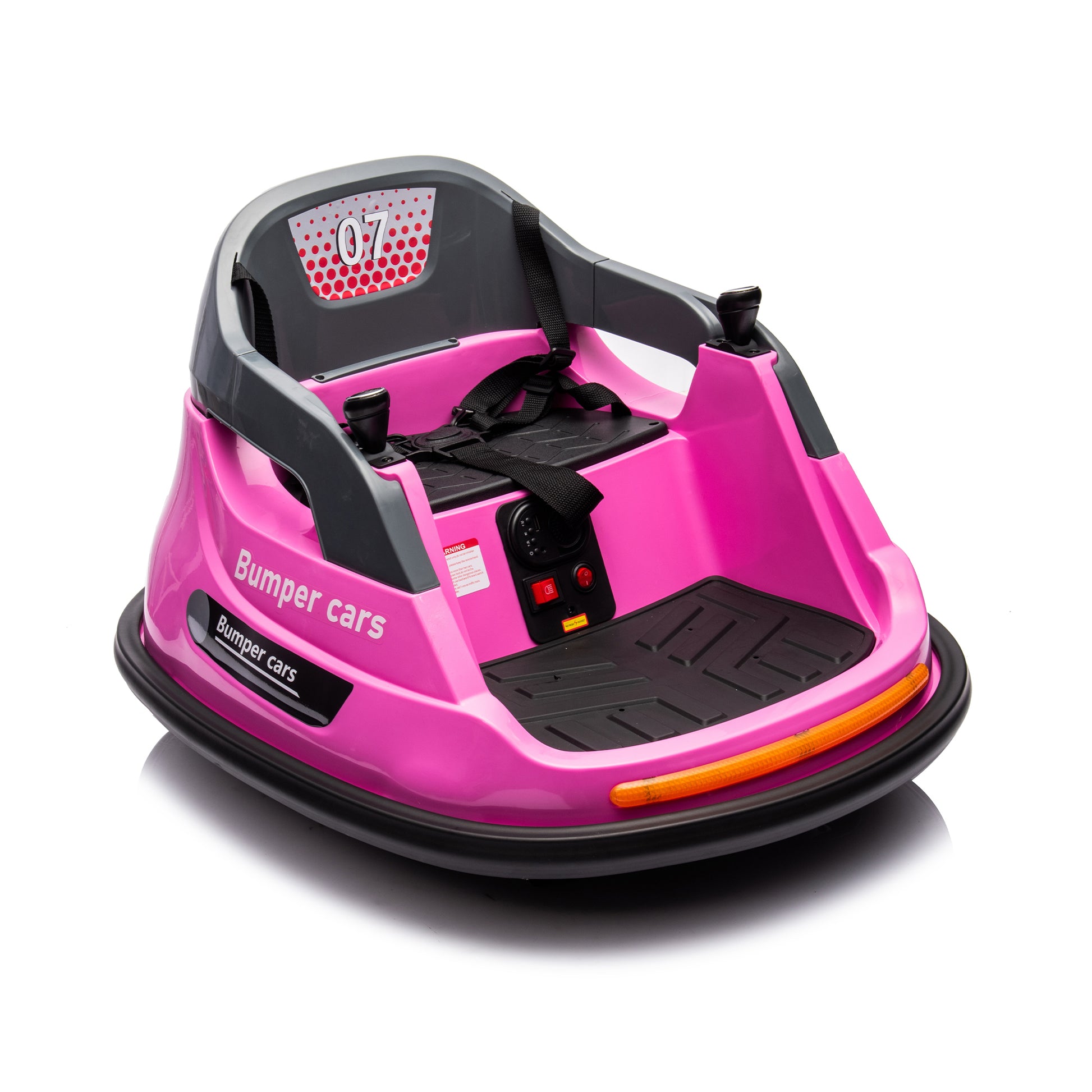 12V Ride On Bumper Car For Kids,1.5 5 Years Old,Baby Bumping Toy Gifts W Remote Control, Led Lights,360 Degree Spin, Vehicle Body With Anti Collision Padding,Five Point Safety Belt Pink Polyethylene