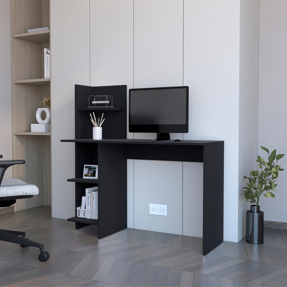 Desk Wichita, Office, Black Black Particle Board Engineered Wood