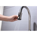 Kitchen Faucet With Pull Down Sprayer Brushed Nickel Stainless Steel