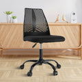 Ergonomic Office And Home Chair With Supportive Cushioning, Black Black Nylon Mesh Plastic