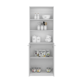 Bookcase Dual Door Benzoni, Office, White White Particle Board Engineered Wood