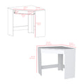 Corner Desk Granger, Office, White Black Particle Board Engineered Wood