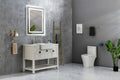 Bathroom Led Mirror Is Multi Functional And Each Function Is Controlled By A Smart Touch Button. White Aluminium