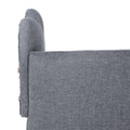 Full Size Vintage Upholstery Daybed With Button Tufted Backrest, Gray Gray Upholstered