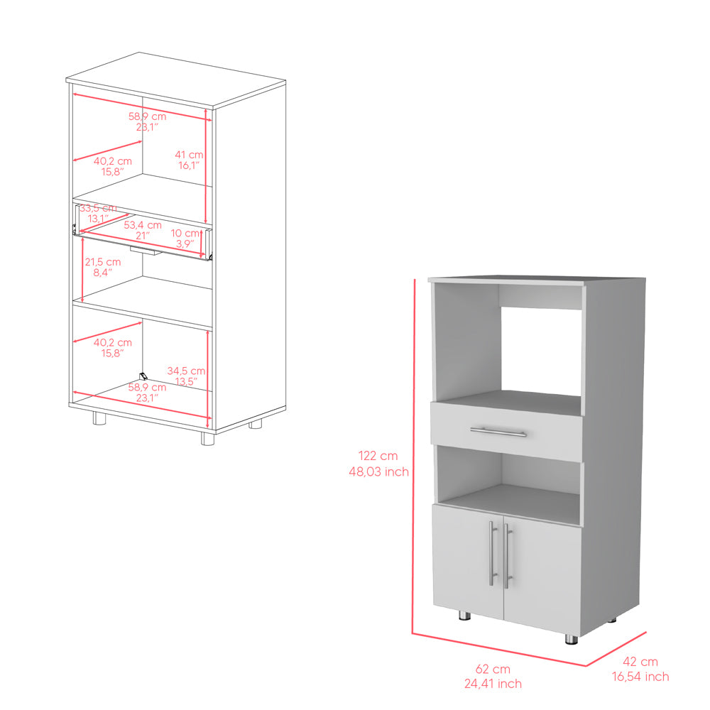 Kitchen Pantry Glenwood, Kitchen, White White Particle Board Engineered Wood