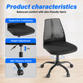 Ergonomic Office And Home Chair With Supportive Cushioning, Black Black Nylon Mesh Plastic