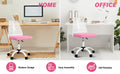 Ergonomic Office And Home Chair With Supportive Cushioning, Pink & White White Pink Nylon Mesh Plastic