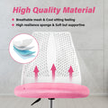 Ergonomic Office And Home Chair With Supportive Cushioning, Pink & White White Pink Nylon Mesh Plastic