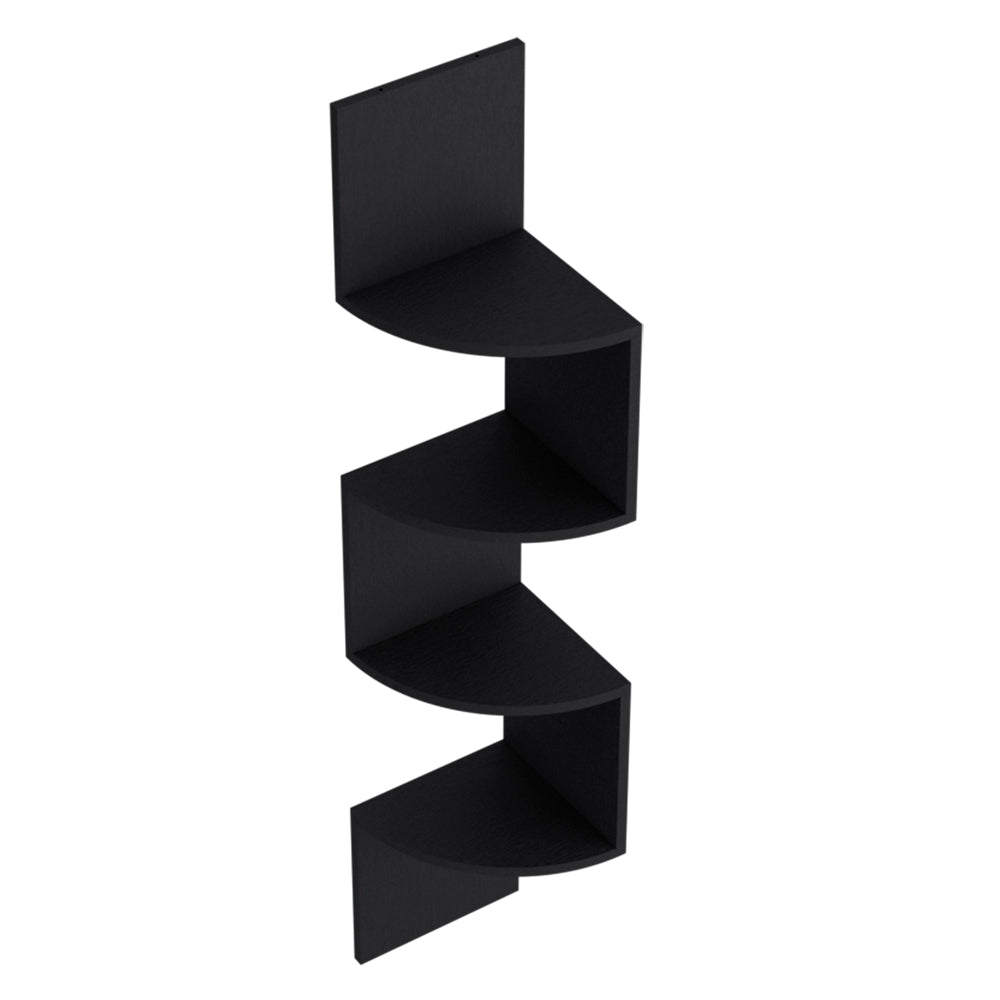 Shelf Crestone, Living Room, Black Black Particle Board Engineered Wood