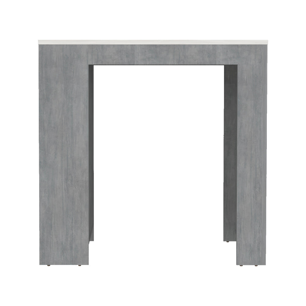 Kitchen Island Doyle, Kitchen, Concrete Gray Ibiza Marble Color Finish Grey Particle Board Engineered Wood