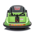 12V Ride On Bumper Car For Kids,1.5 5 Years Old,Baby Bumping Toy Gifts W Remote Control, Led Lights,360 Degree Spin, Vehicle Body With Anti Collision Padding,Five Point Safety Belt Green Polyethylene