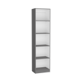 Bookcase Xs Benzoni, Office, Matt Gray White Multicolor Particle Board Engineered Wood