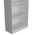 Bookcase 4 Shelves Benzoni, Office, White White Particle Board Engineered Wood