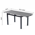 Grey Ceramic Modern Rectangular Expandable Dining Room Table For Space Saving Kitchen Small Space Table Gray Triangular Dining Room Modern Square Ceramic H Shape