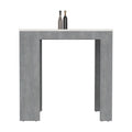 Kitchen Island Doyle, Kitchen, Concrete Gray Ibiza Marble Color Finish Grey Particle Board Engineered Wood