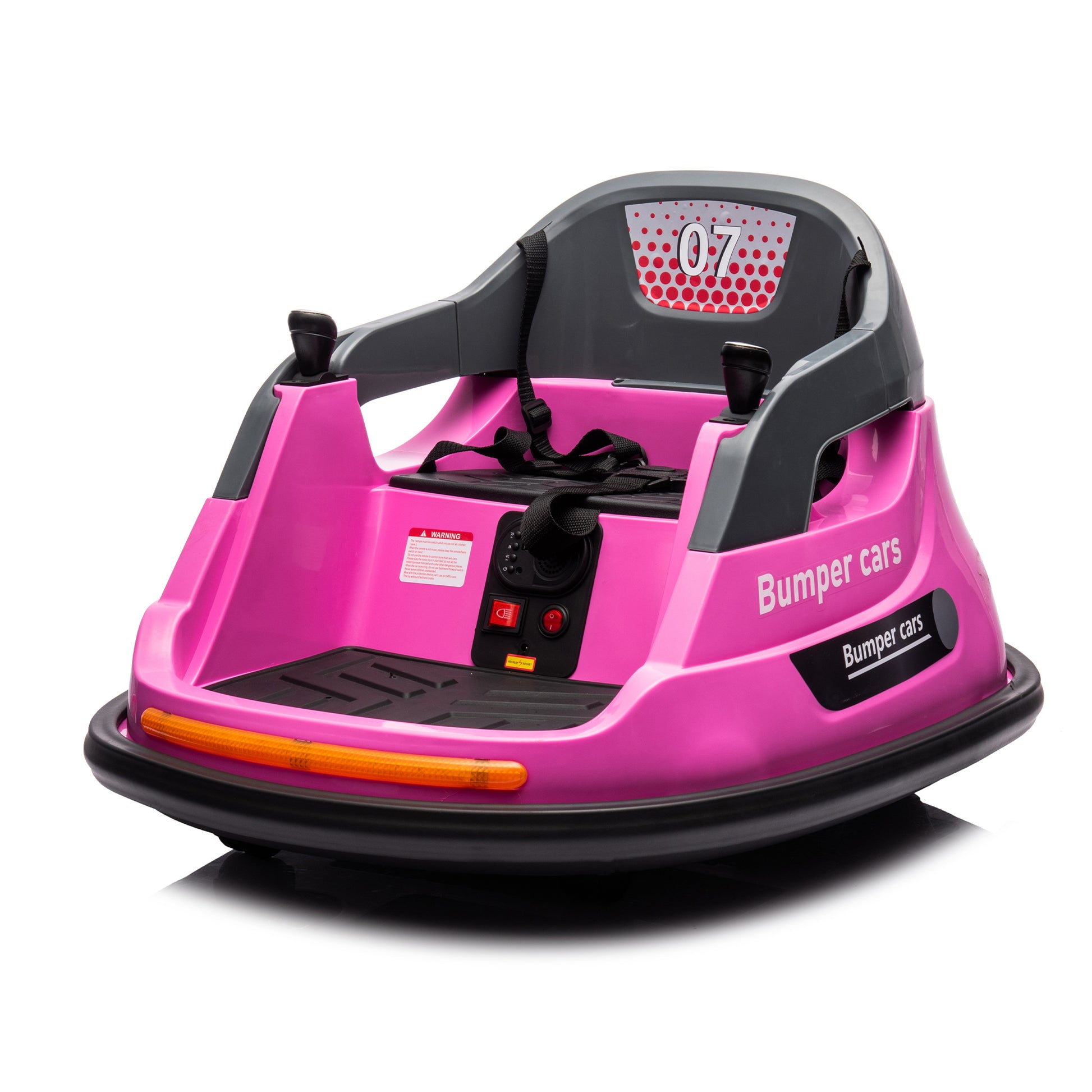 12V Ride On Bumper Car For Kids,1.5 5 Years Old,Baby Bumping Toy Gifts W Remote Control, Led Lights,360 Degree Spin, Vehicle Body With Anti Collision Padding,Five Point Safety Belt Pink Polyethylene