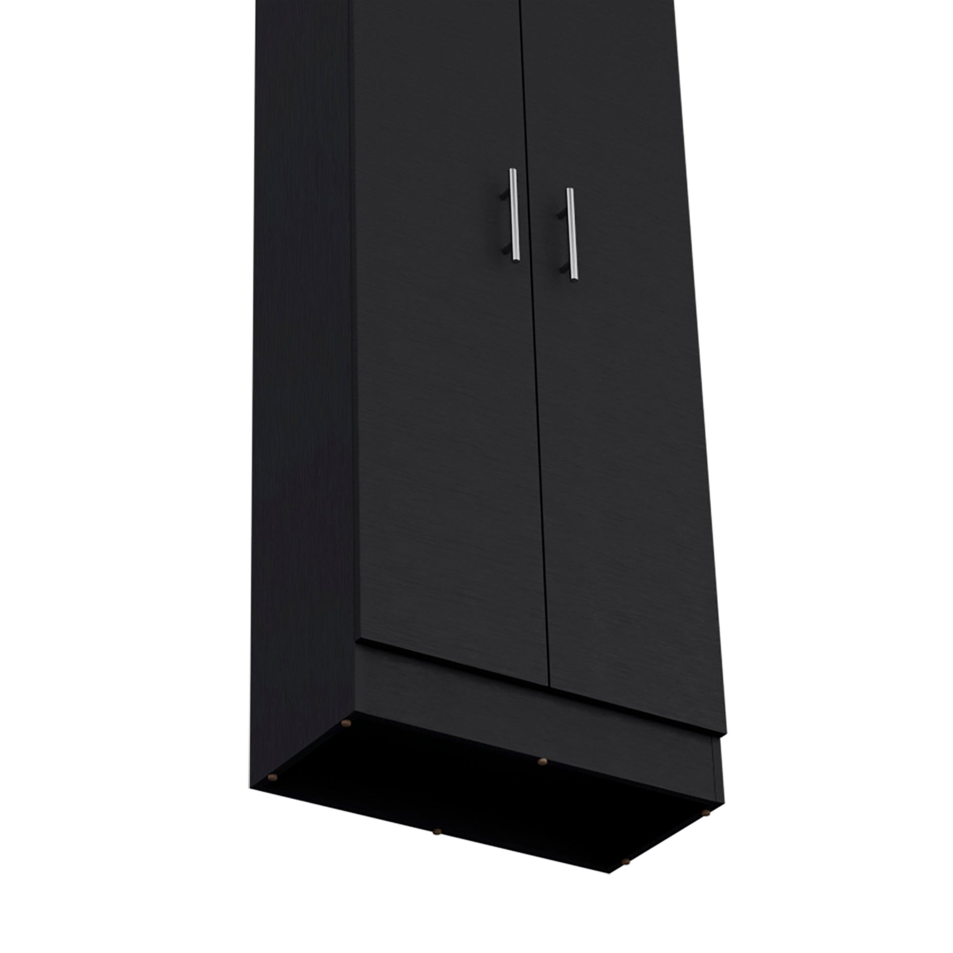 Pantry Cabinet Clinton, Kitchen, Black Black Particle Board Engineered Wood