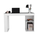 Desk Adona, Office, White White Particle Board Engineered Wood