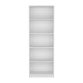 Bookcase 4 Shelves Benzoni, Office, White White Particle Board Engineered Wood