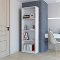 Bookcase Benzoni, Office, White White Particle Board Engineered Wood