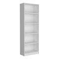 Bookcase 4 Shelves Benzoni, Office, White White Particle Board Engineered Wood