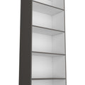 Bookcase 4 Shelves Benzoni, Office, Matt Gray White Multicolor Particle Board Engineered Wood