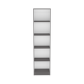 Bookcase Xs Benzoni, Office, Matt Gray White Multicolor Particle Board Engineered Wood