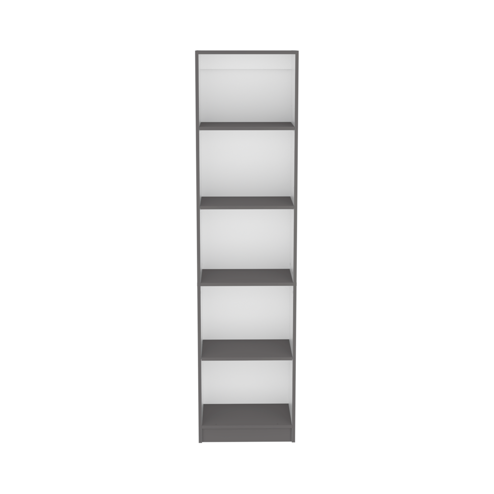 Bookcase Xs Benzoni, Office, Matt Gray White Multicolor Particle Board Engineered Wood